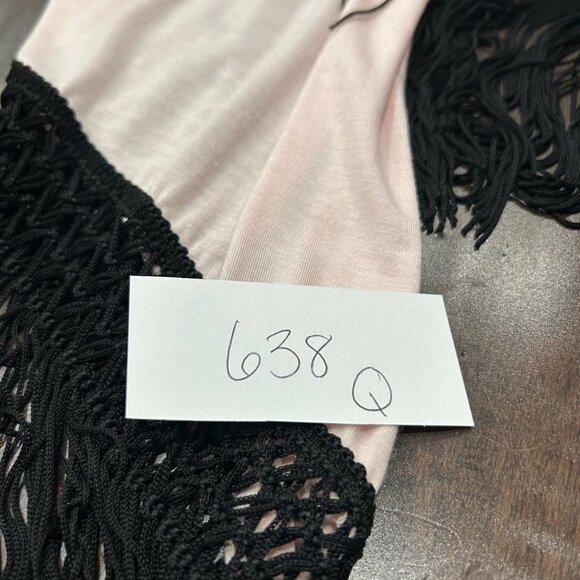 Joseph A. Rayon Blend Open Front Cardigan Fringe Hem Size L Bohemian Cover-up - Picture 9 of 10